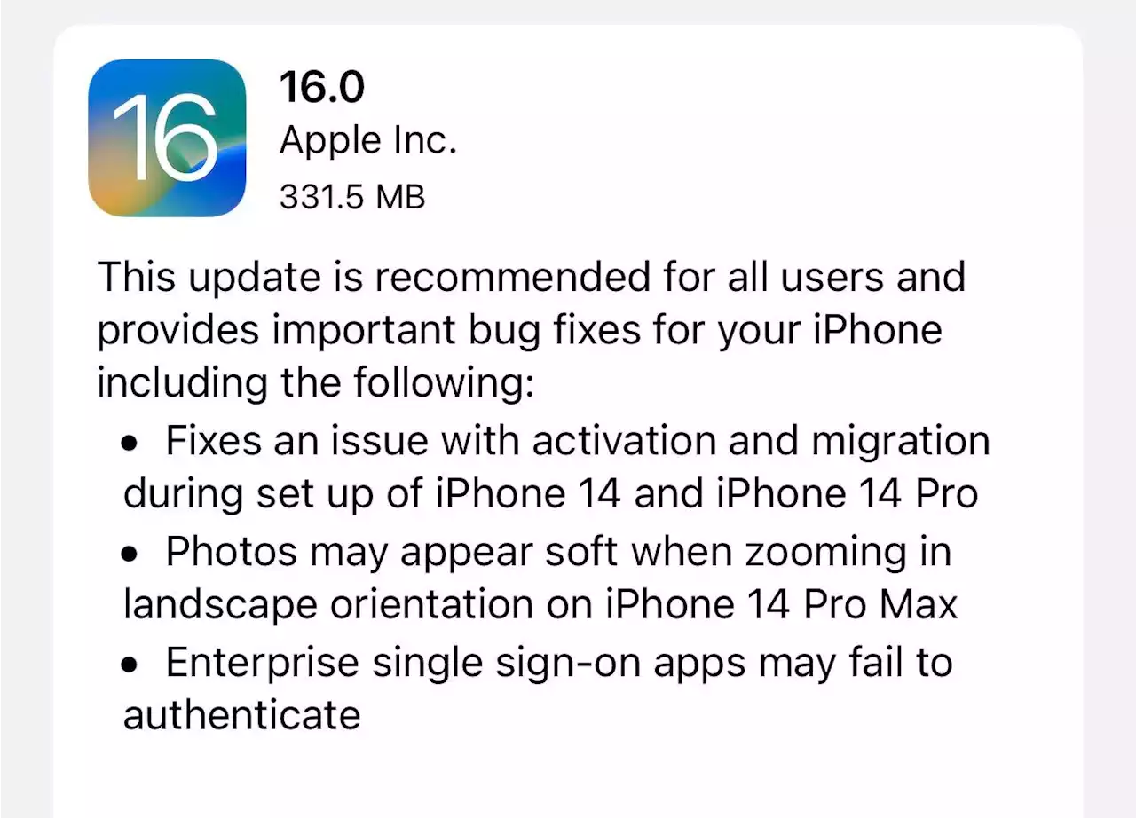 Apple iOS 16.0.1: iPhone Update Suddenly Released With Urgent Fixes