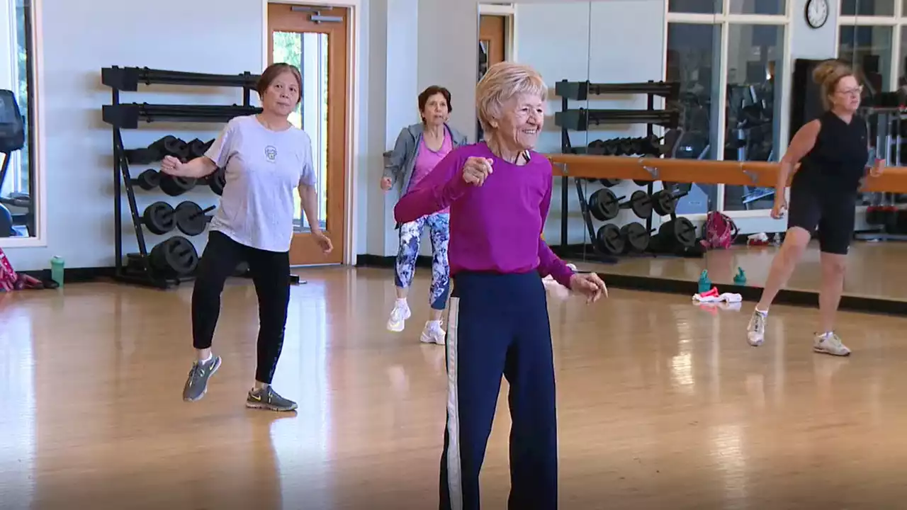 Age is just a number: 96-year-old woman stays strong by attending dance classes at a local health club