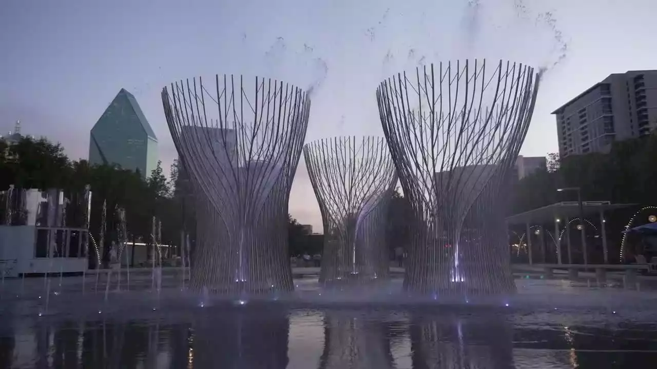 New Klyde Warren Park water fountain and splash pad opens in Dallas