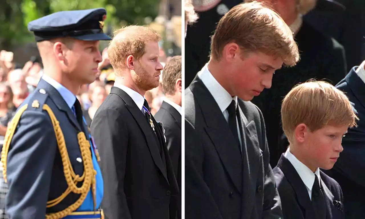 Prince William says Queen's Procession evoked heartbreaking memories of walking with Prince Harry behind Diana's coffin