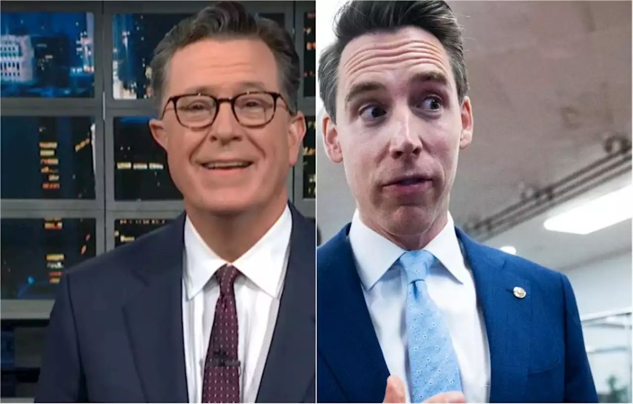 Stephen Colbert Taunts Sen. Josh Hawley With Painful Reminder Of His Recent Past