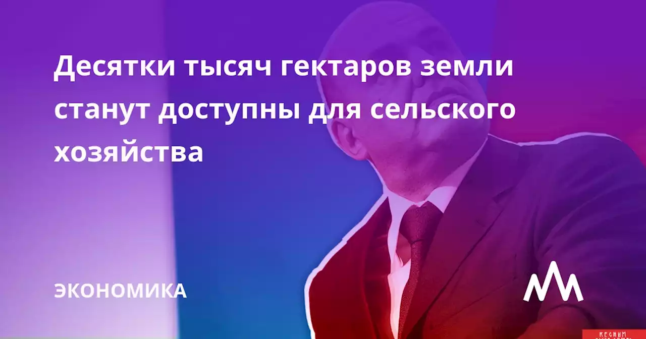 Десятки тысяч гектаров земли станут доступны для сельского хозяйства