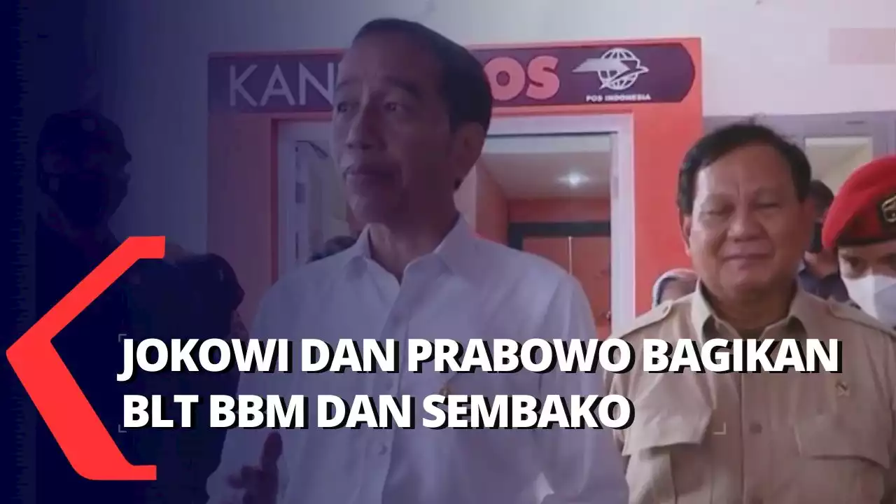 Momen Prabowo Subianto Dampingi Presiden Joko Widodo Bagi-Bagi BLT Alih Subsidi BBM