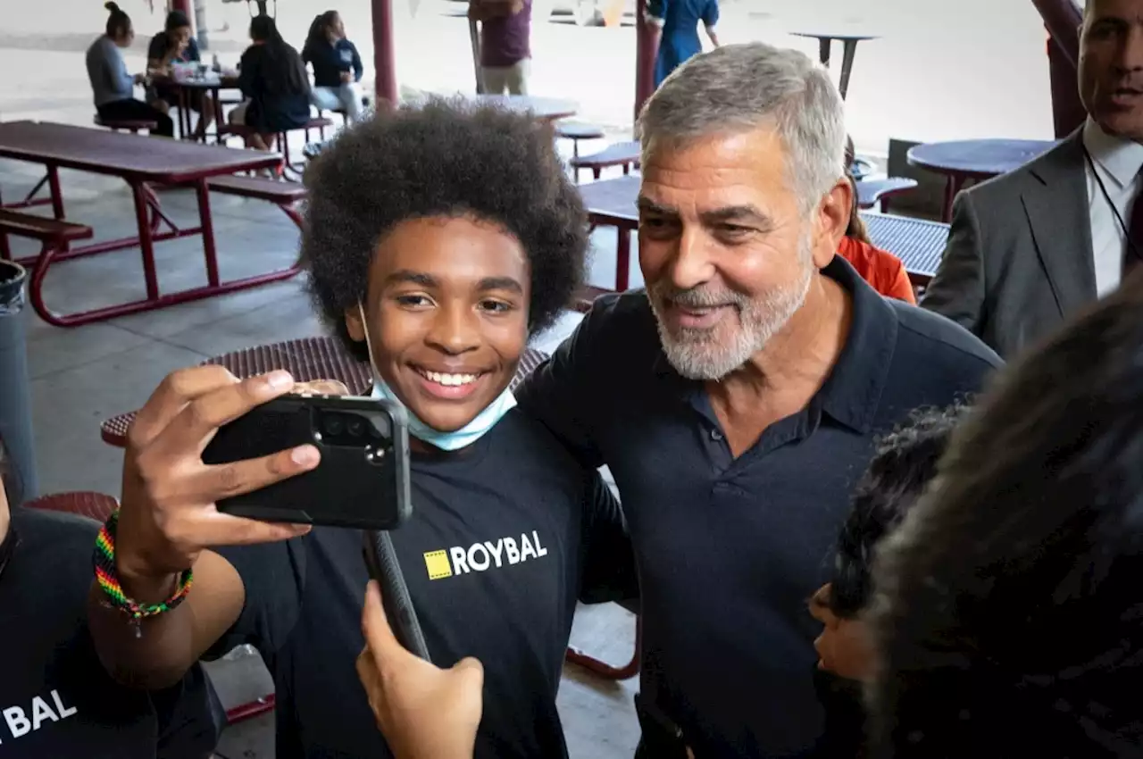 Clooney headlines at L.A. school to celebrate the launch of a program to diversify Hollywood