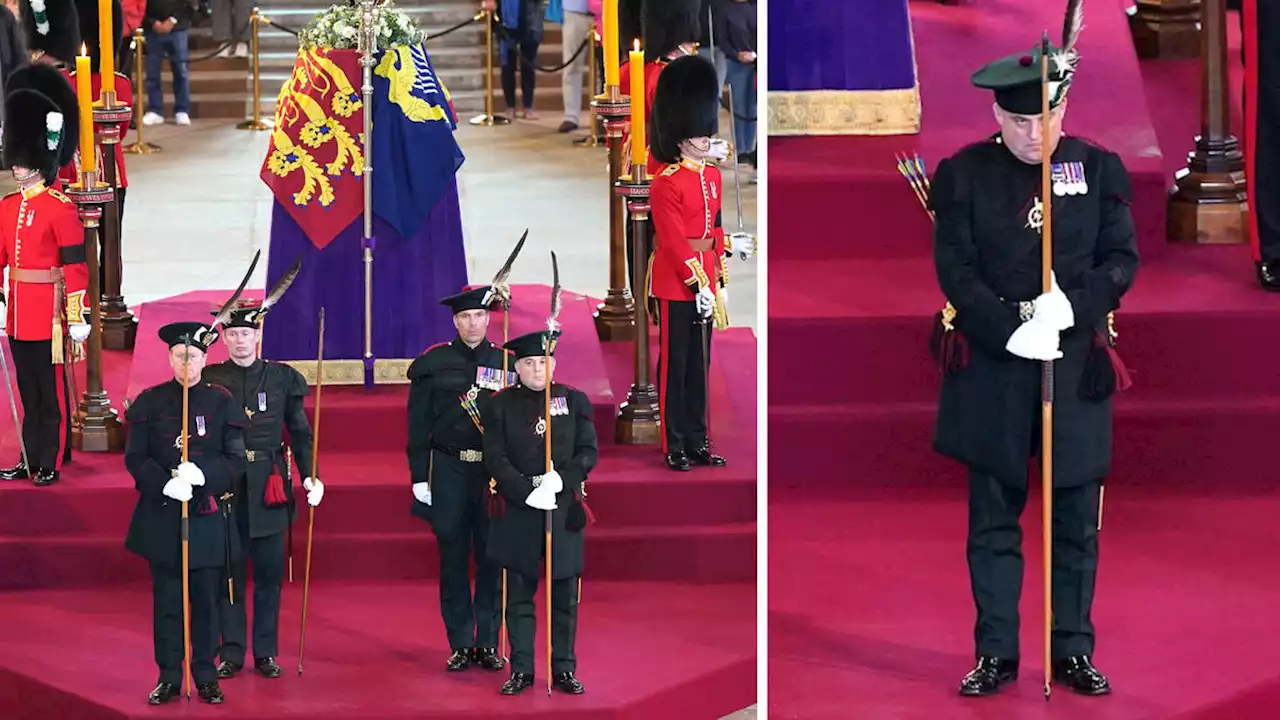 Cabinet on guard: Defence Secretary Ben Wallace stands vigil over Queen's coffin during lying-in-state