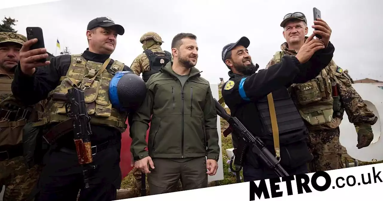 President Zelensky visits city recaptured in stunning counter-offensive