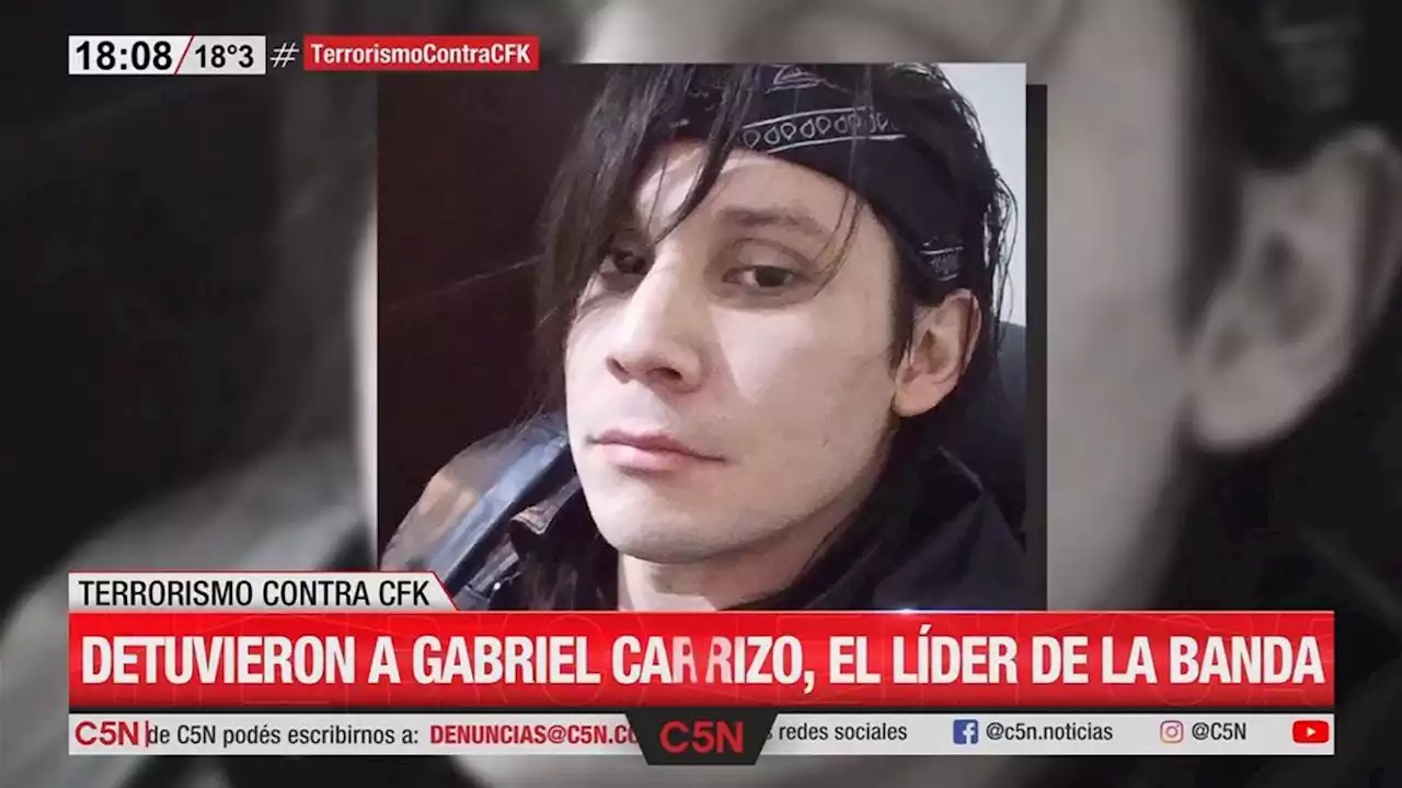 Atentado a Cristina Kirchner: allanamiento en la casa de Gabriel Carrizo, líder de 'La Banda de los Copitos'