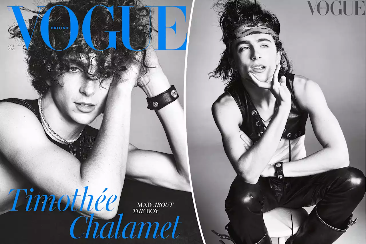 Pearl-necklaced Timothée Chalamet is British Vogue’s first solo male cover