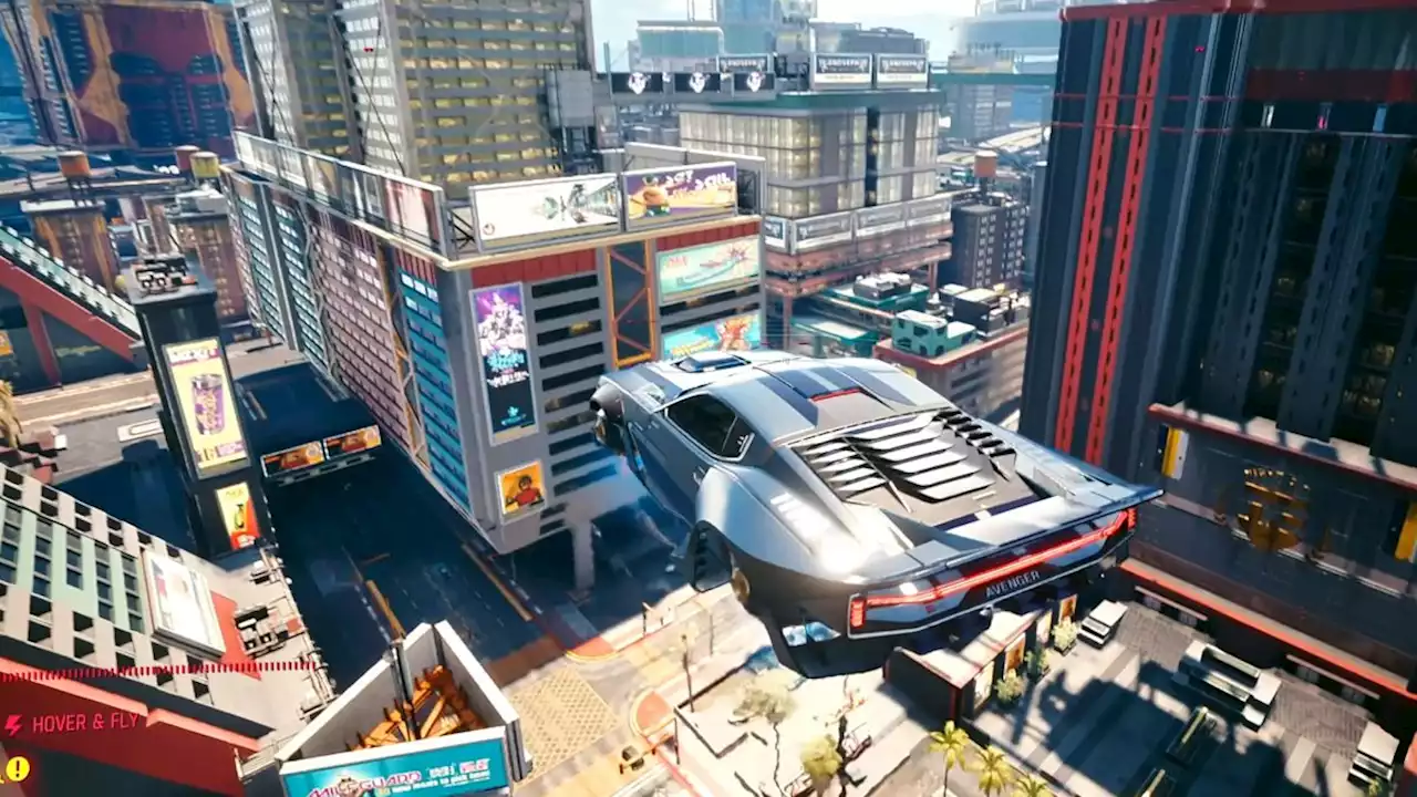 This flying car mod for Cyberpunk 2077 looks so good it should be a real feature