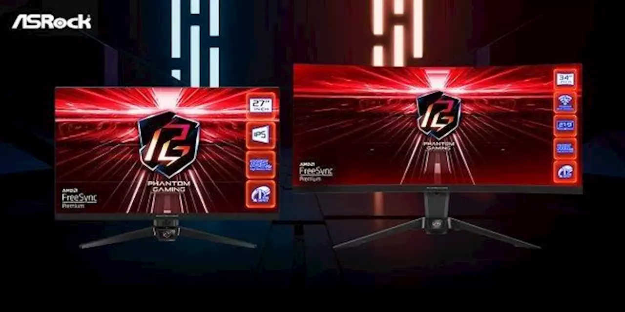 Neue WQHD- und FHD-Monitore von Asrock: Erstes Phantom-Gaming-Modell mit Wi-Fi-Antenne