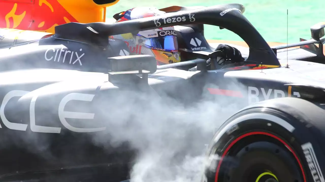 Red Bull believe debris was the cause of brake fire for Sergio Perez