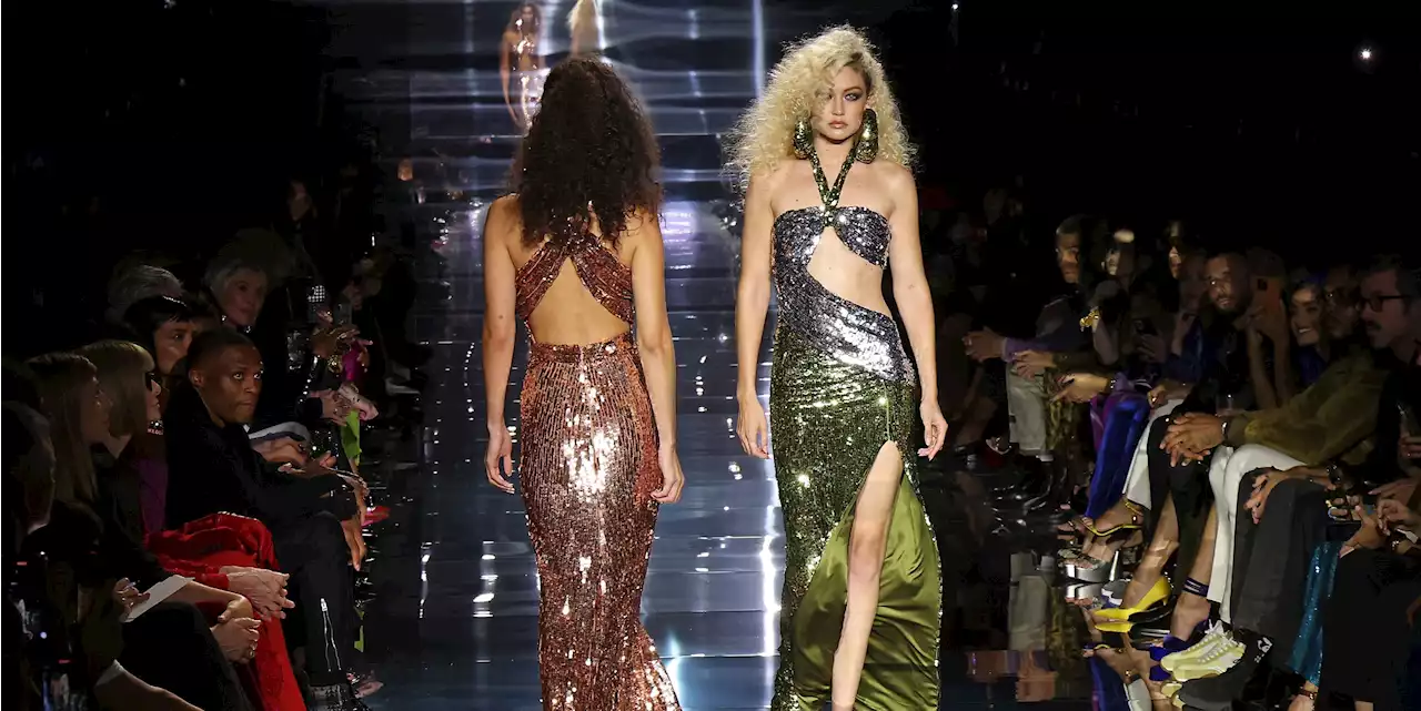 Gigi and Bella Hadid Walk the Runway Together in Sizzling Disco Gowns