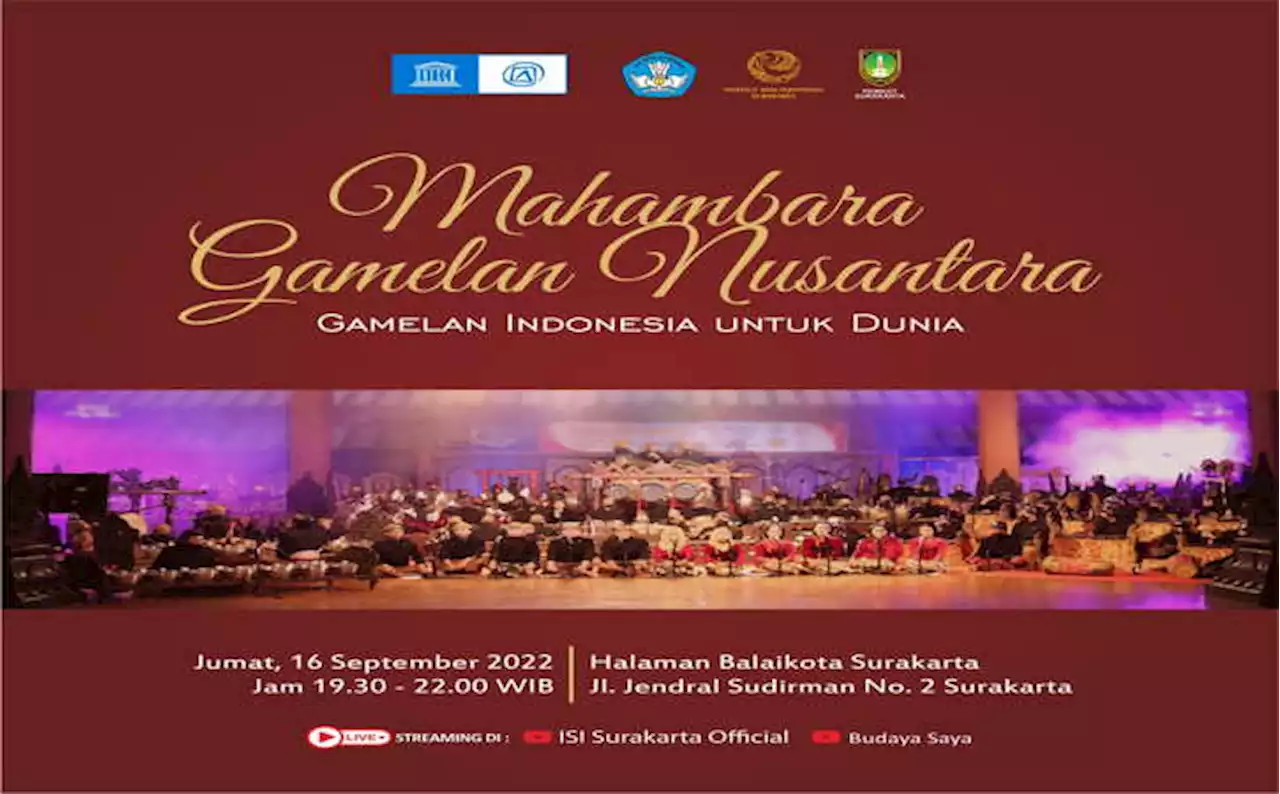 Konser Mahambara Gamelan Iringi Selebrasi Penyerahan Sertifikat UNESCO