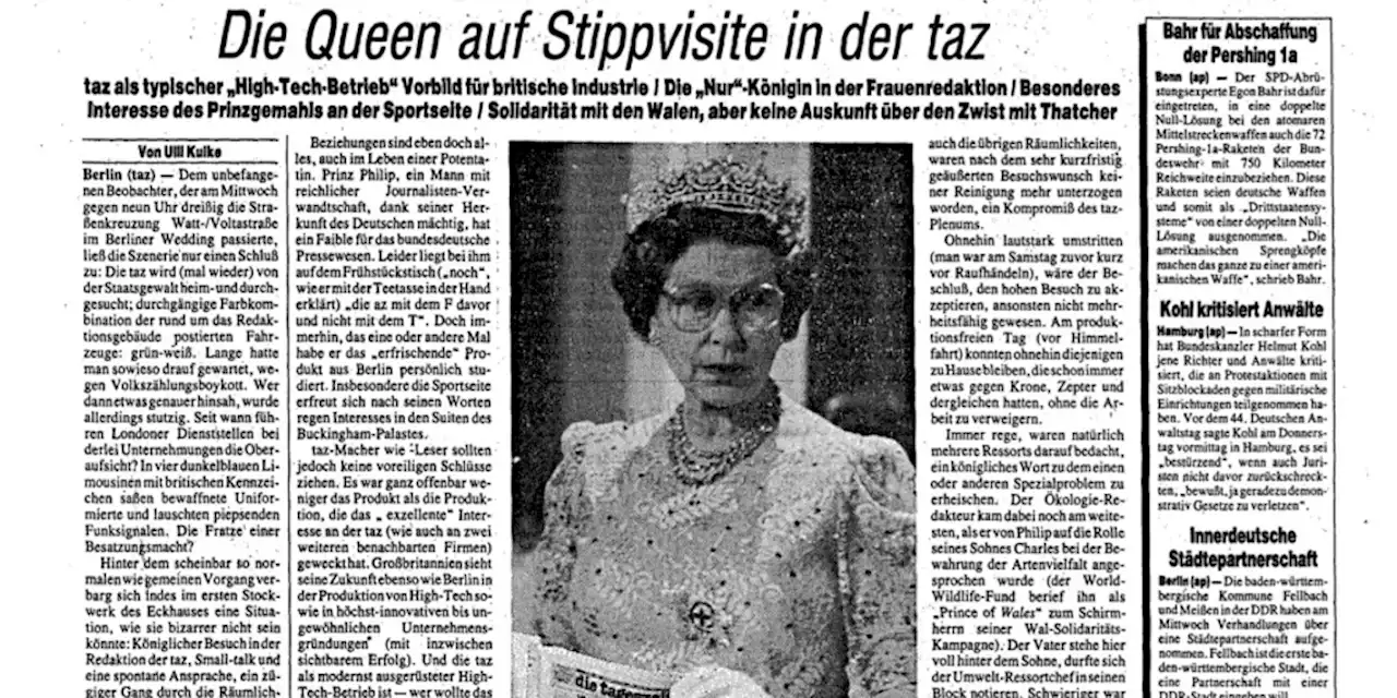 taz Hausblog » Als die Queen doch nicht in der taz war