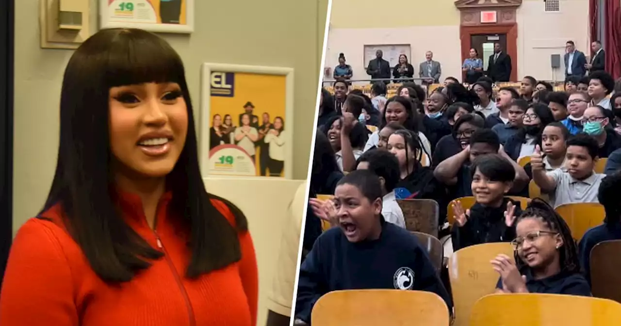 Cardi B donates $100,000 to her old middle school in the Bronx