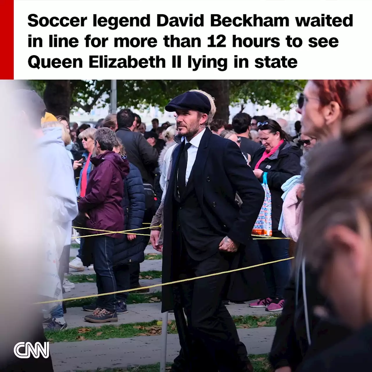 England football legend David Beckham queued for 13 hours to pay his respects to the Queen