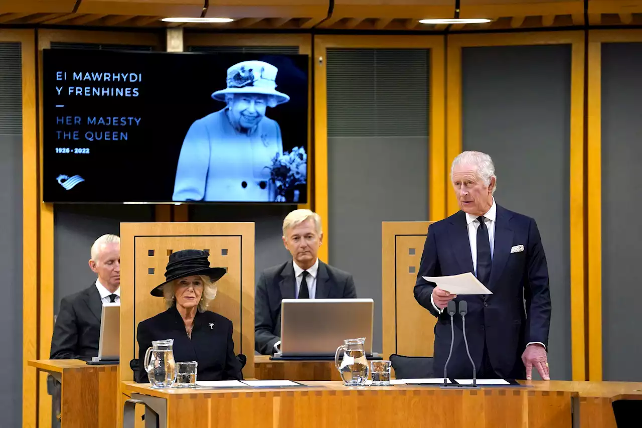 Nach dem Tod der Queen - König Charles III. hält Rede im walisischen Regionalparlament zum Teil in der Landessprache