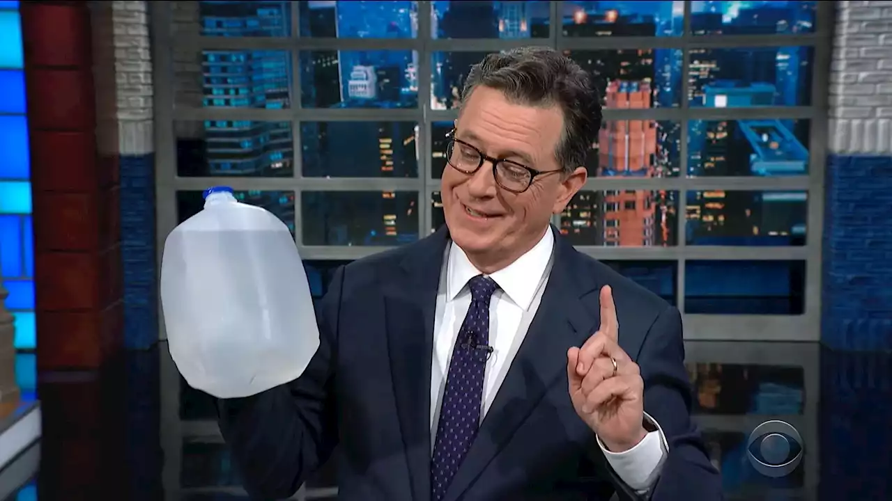 Do What On Trump's Grave?!? Stephen Colbert Reveals Why He Keeps Hydrated