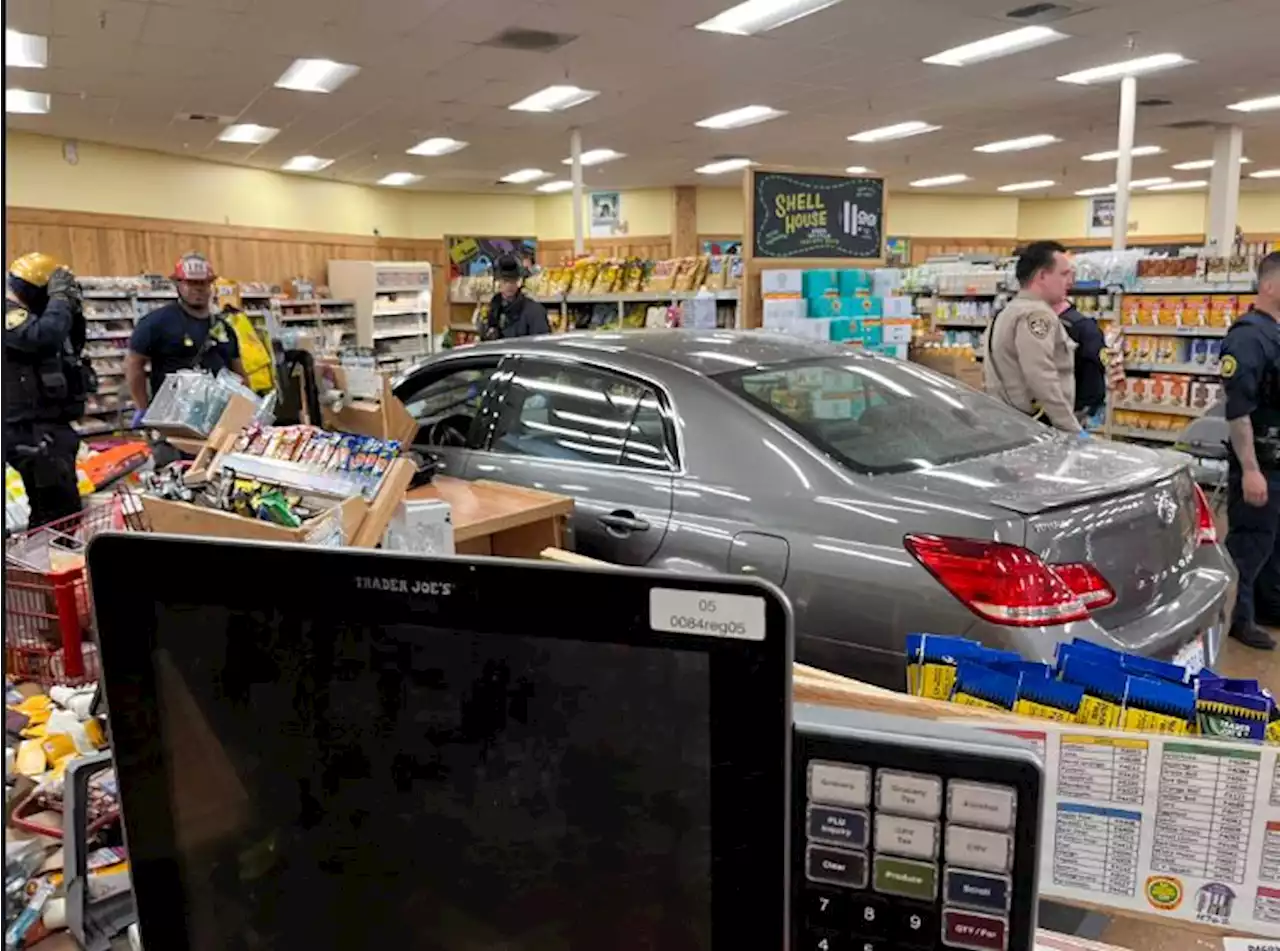 Car accelerates into Trader Joe's Castro Valley store, fire department responds