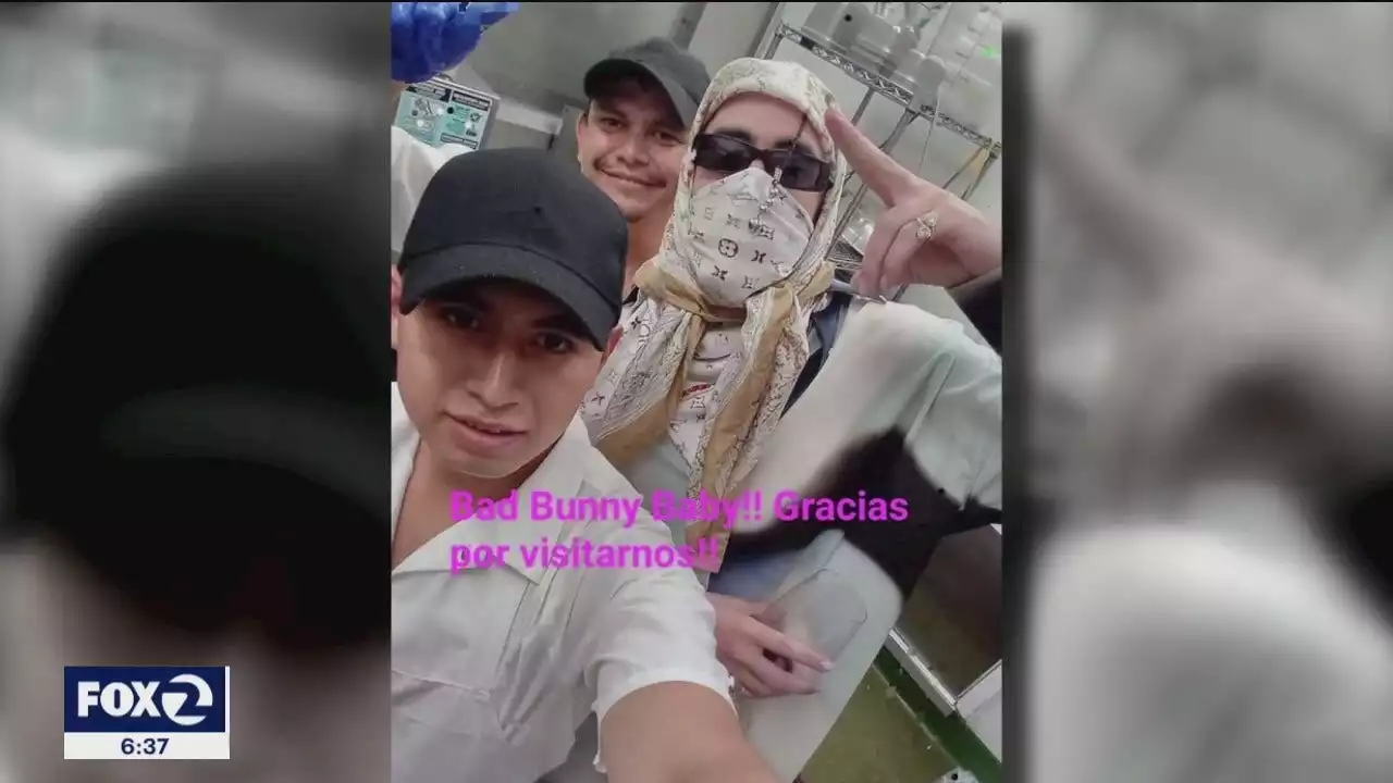 Rapper Bad Bunny and entourage visit San Rafael Puerto Rican restaurant