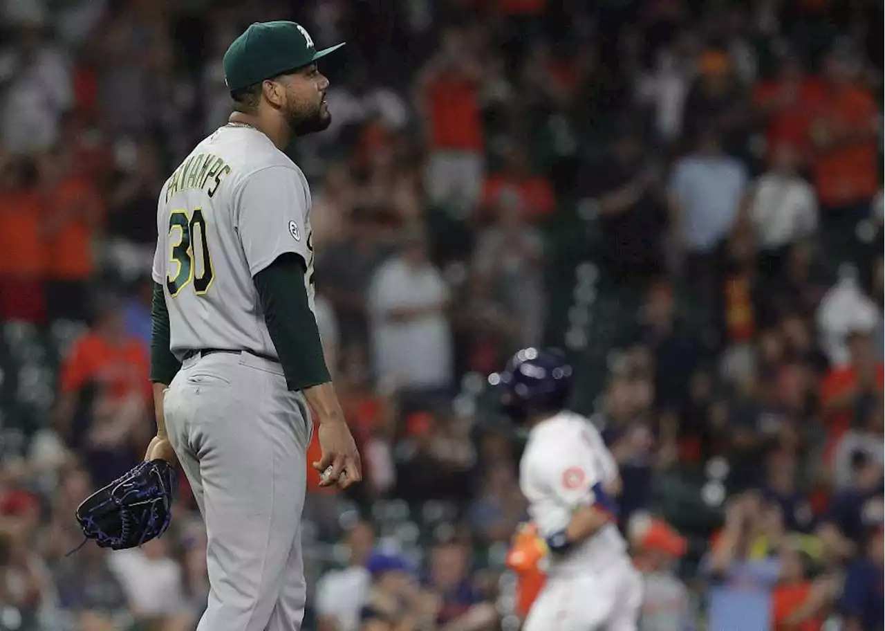 A’s Joel Payamps gives up pivotal home run in 5-2 loss to Astros