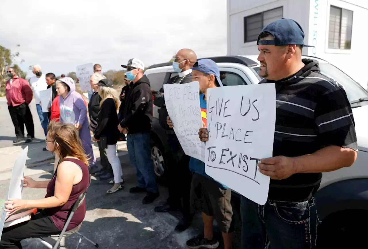 East Bay homeless camp faces closure, but money to help residents is stuck in limbo