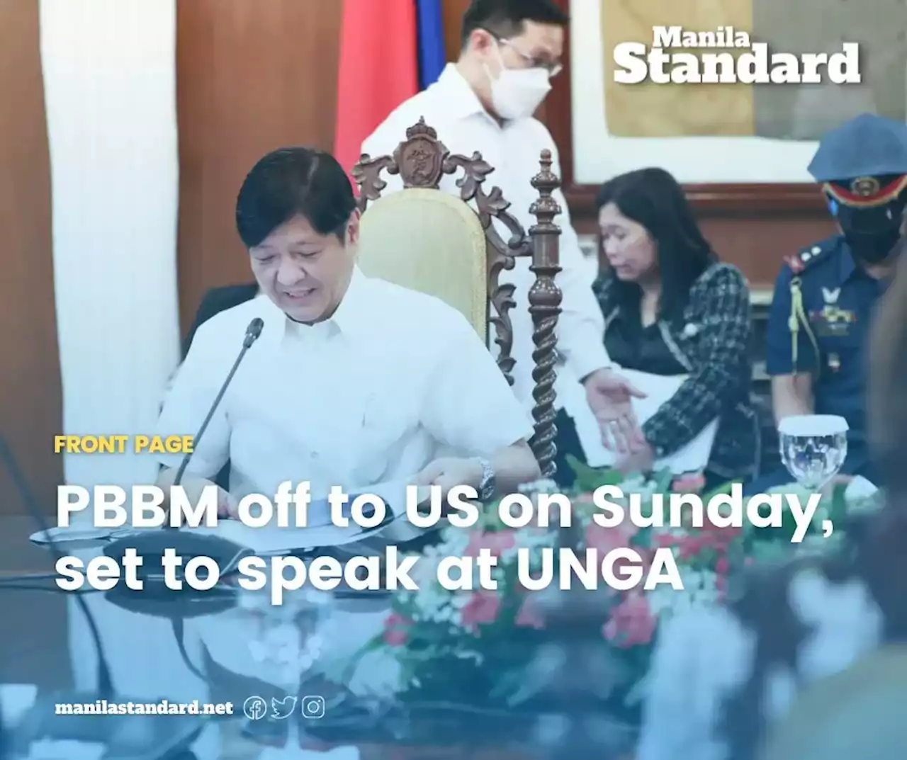 PBBM off to US on Sunday, set to speak at UNGA
