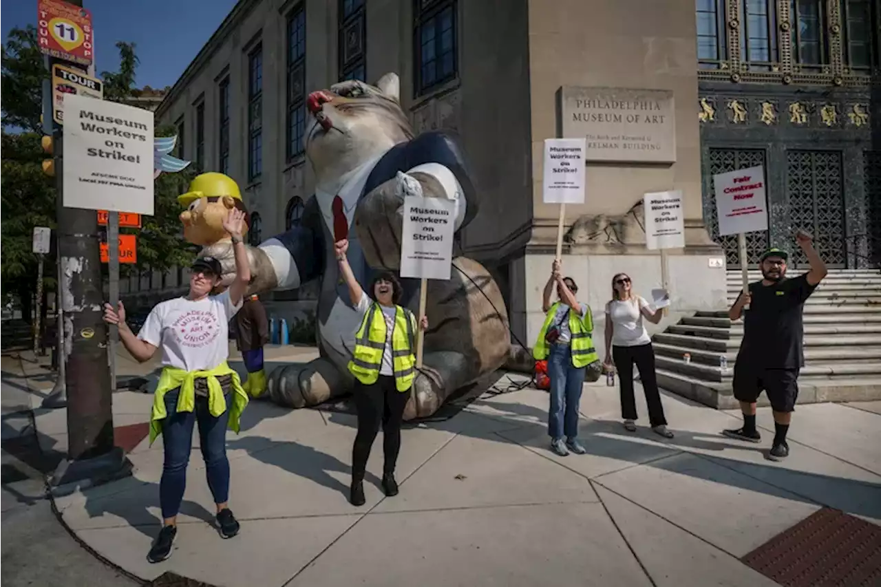 Workers at Philadelphia Museum of Art carry out a one-day strike