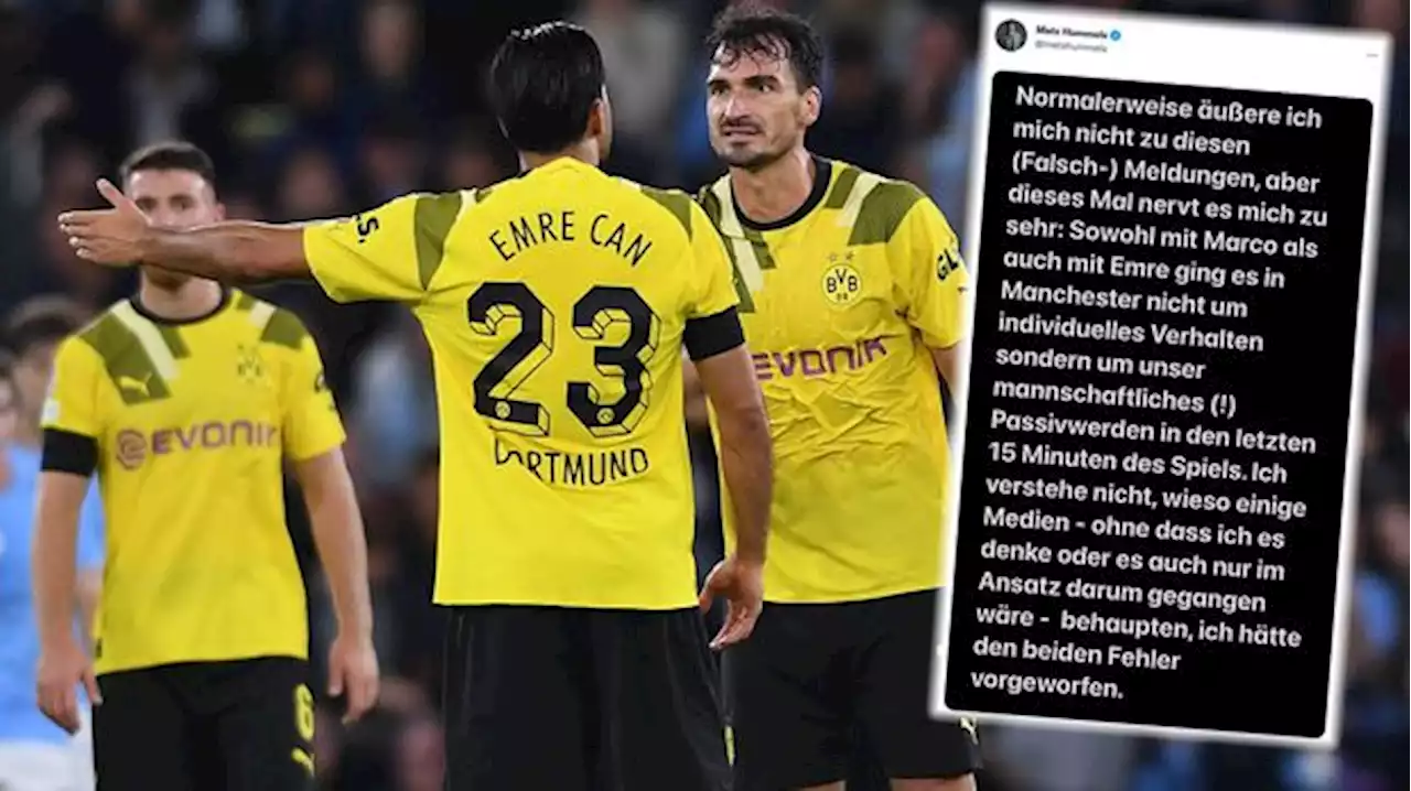 Bundesliga - Bundesliga-Stars auf Social Media: Nach Disput mit Reus und Can - Hummels spricht Klartext