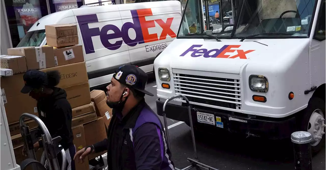 FedEx flags hit from economic slowdown, shares tumble 15%