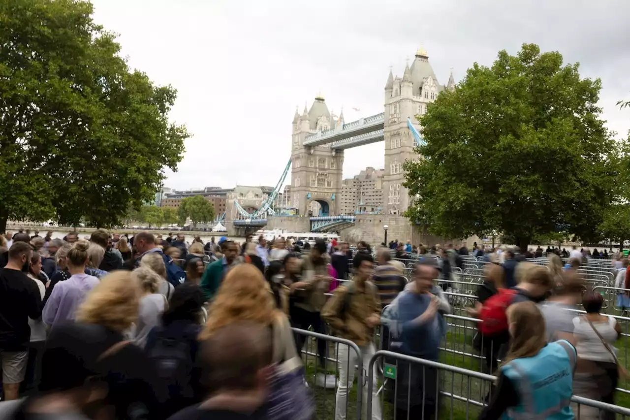 The line to see the queen’s coffin is so long authorities had to close it