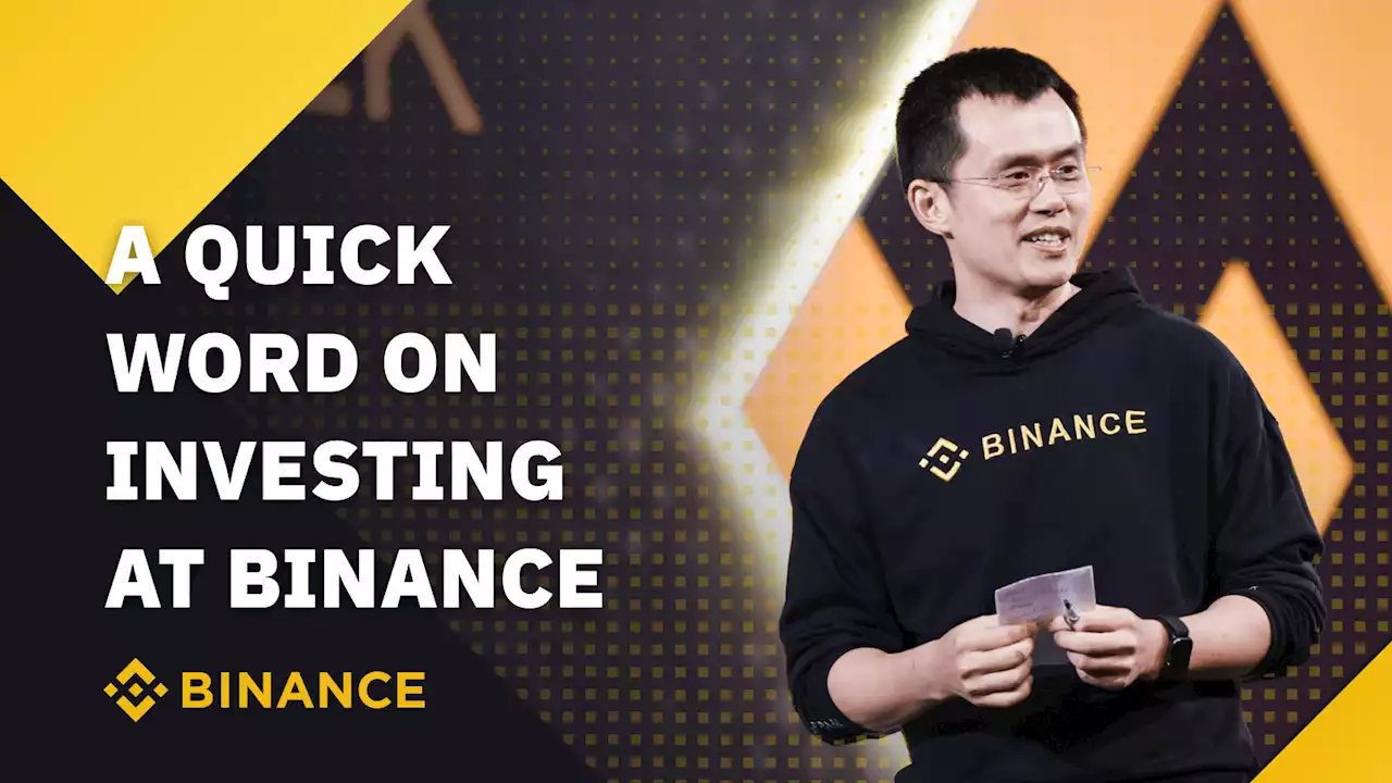 A Quick Word on Investing at Binance | Binance Blog