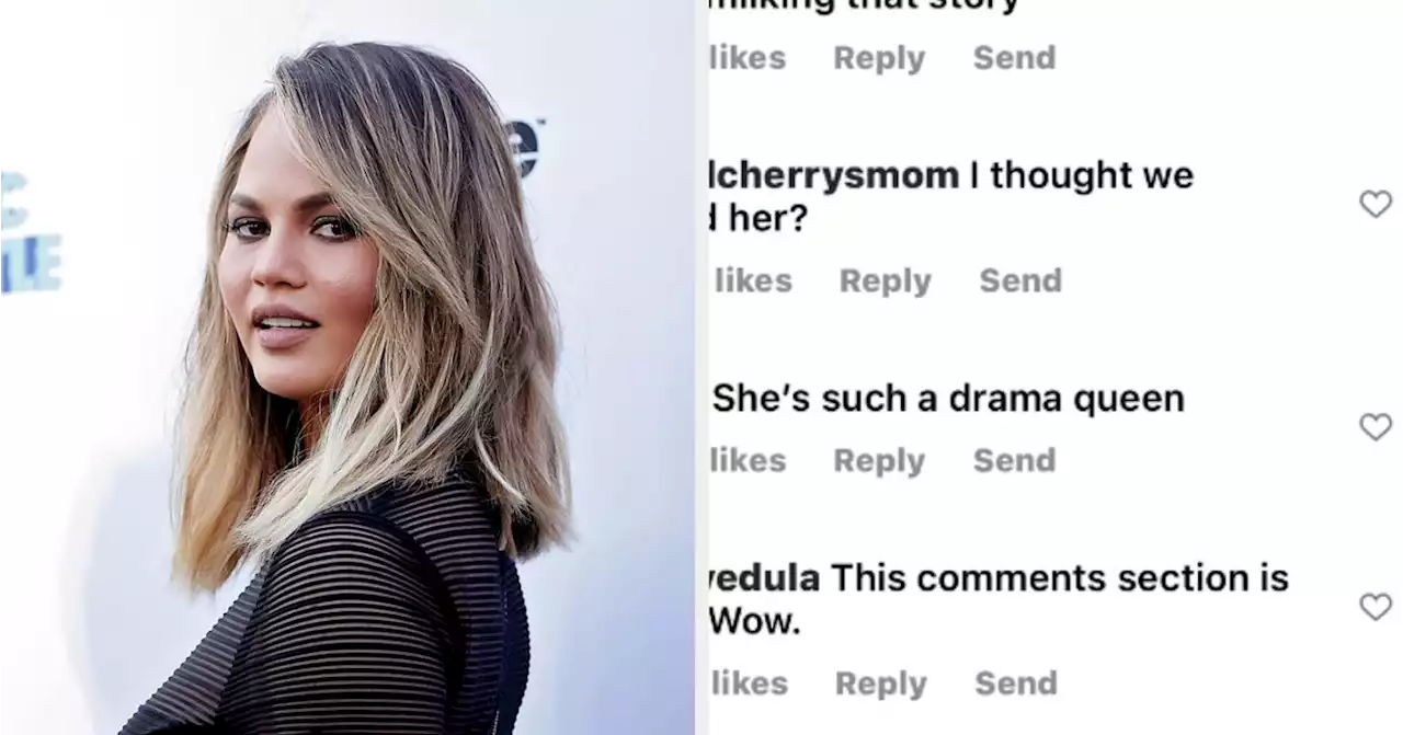 Chrissy Teigen Posted Screenshots Of The Hate Comments She Found About Herself While On Glamour Magazine's Instagram Of Her