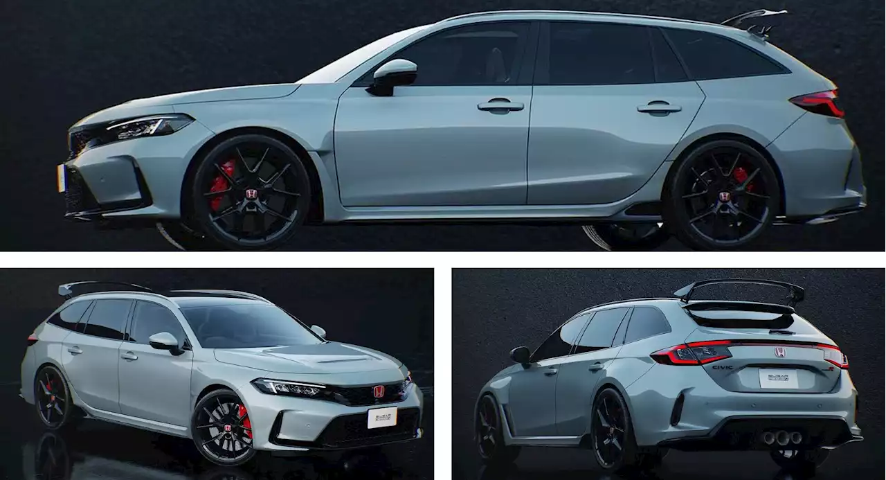 A 2023 Honda Civic Type R Sport Wagon Would Be Epic, Too Bad It's Just A Render | Carscoops