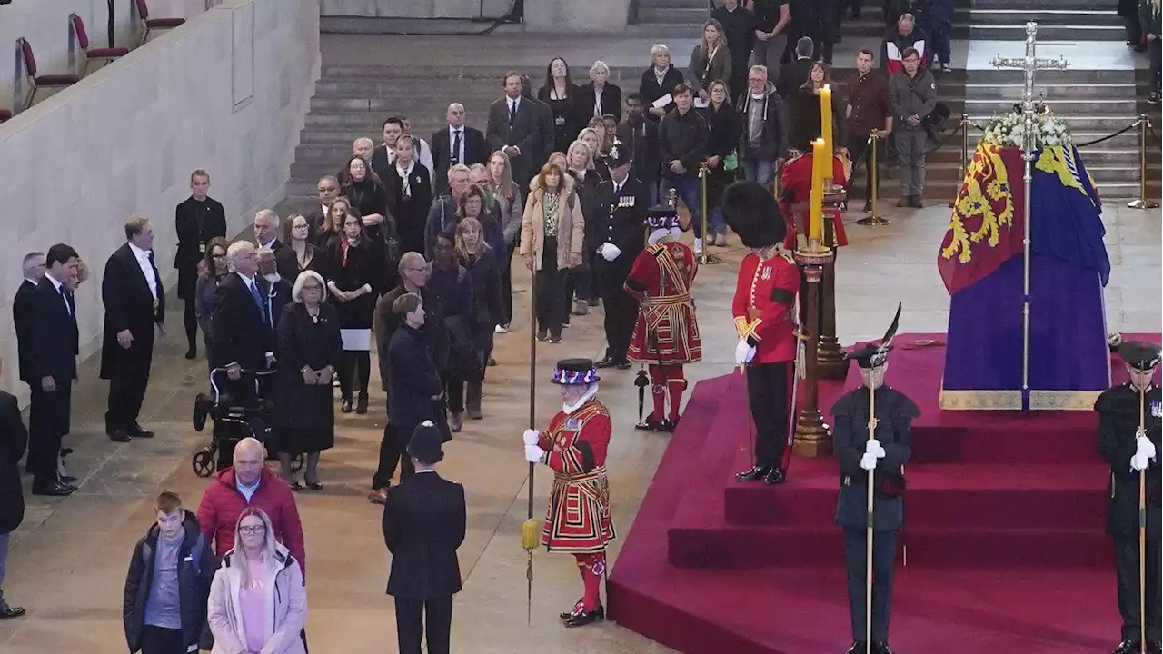 Prime Minister Justin Trudeau attends Queen's lying-in-state, meets King Charles III