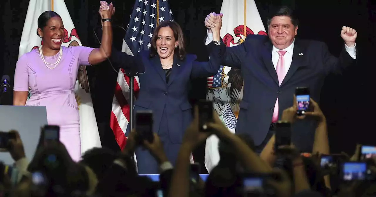 Vice President Kamala Harris rallies with fellow Democrats in Chicago over abortion rights as midterms near