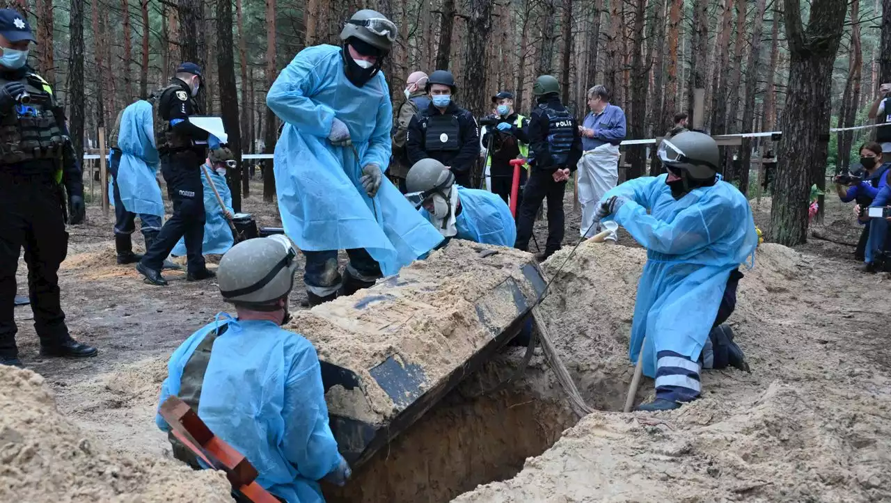 Ukraine-Krieg: Wolodymyr Selenskyj vergleicht Isjum mit Butscha – und verlangt Bestrafung Moskaus