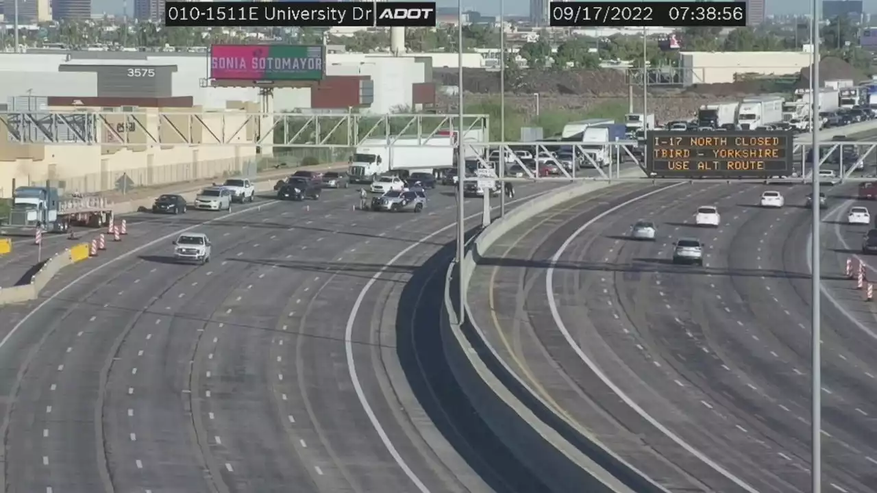 I-10 in east Phoenix shut down after crash involving trooper