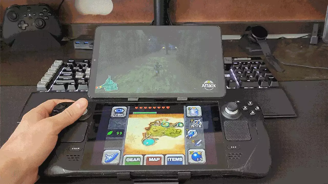 Pair a Steam Deck With a Samsung Tablet to Get the Ultimate Jumbo Nintendo 3DS