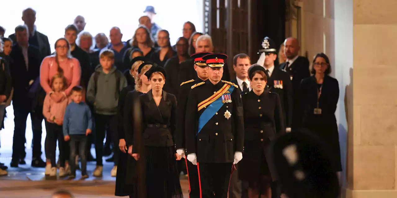 Prince Harry and Prince William Flank the Queen's Coffin at Her Vigil