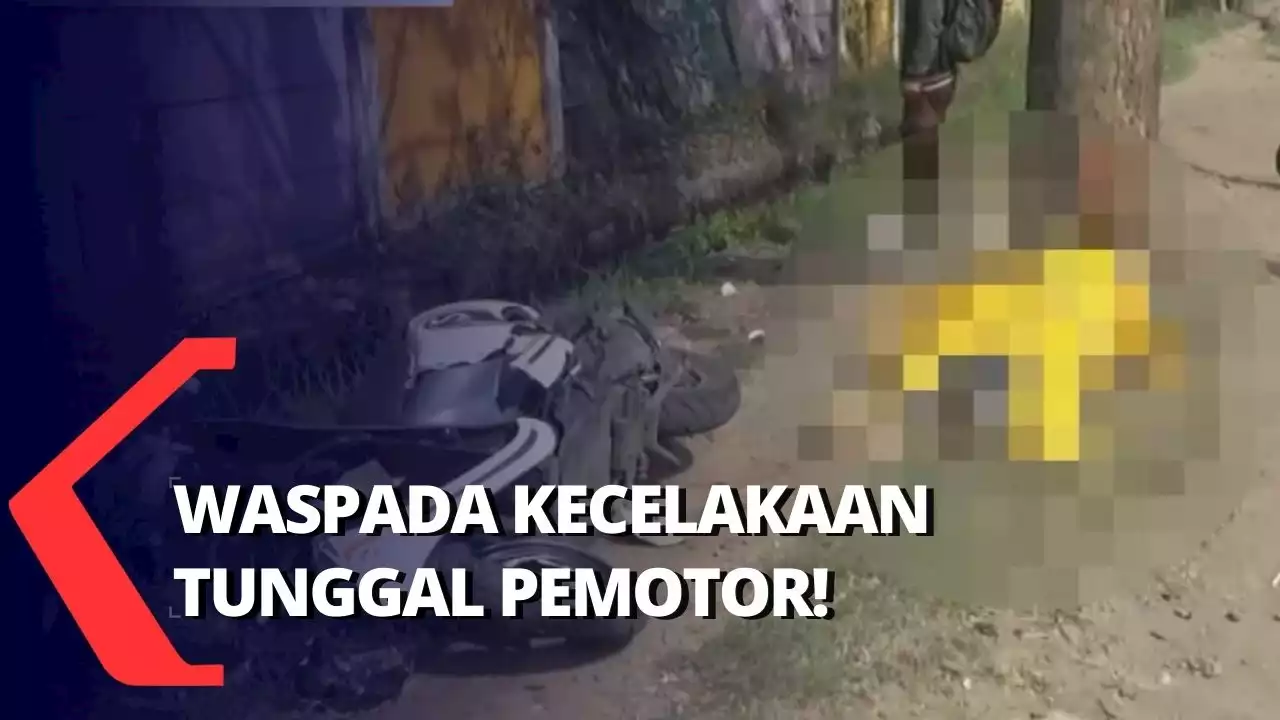 Pemotor Tewas di Tempat ,Terlibat Kecelakaan Tunggal karena Hilang Fokus!