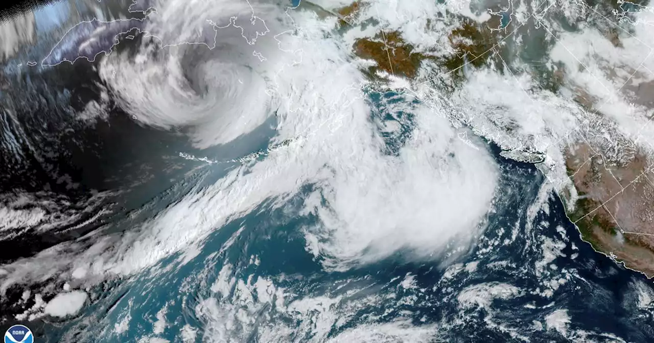 Remnants of Typhoon Merbok batter Alaska; Send intense showers toward Northern California