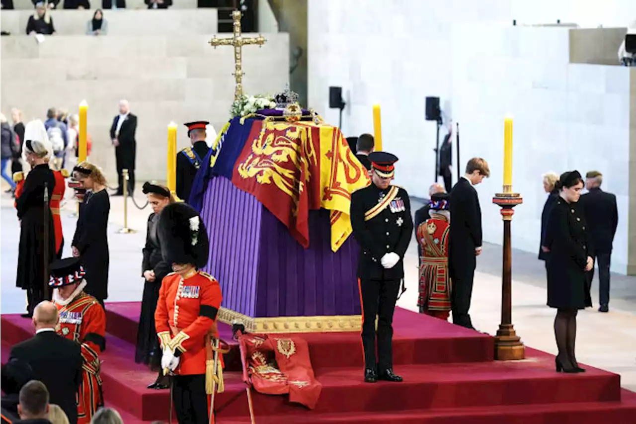 Live updates: Queen's grandchildren stand vigil by coffin