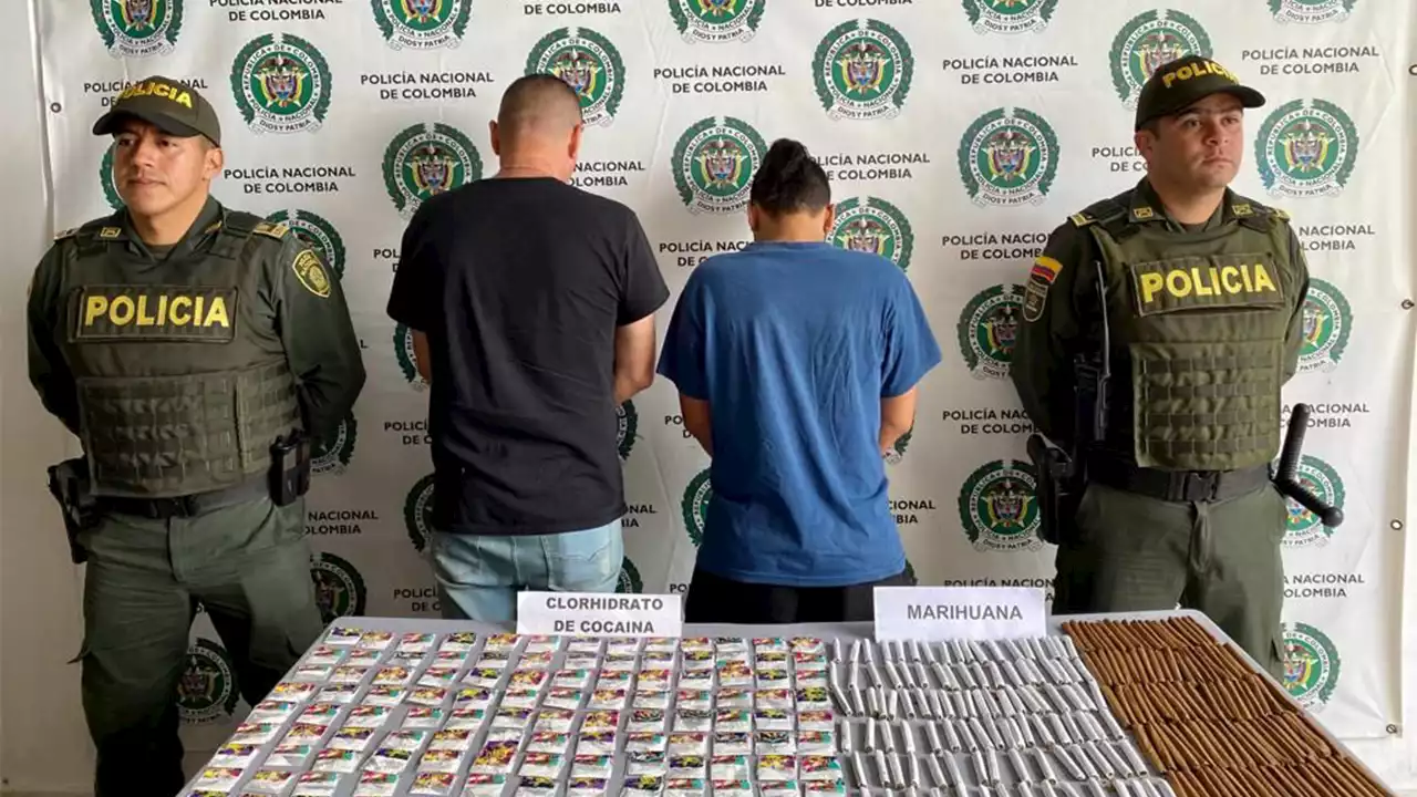 Los pillaron con toda esta marihuana y 'perico' en Bolombolo
