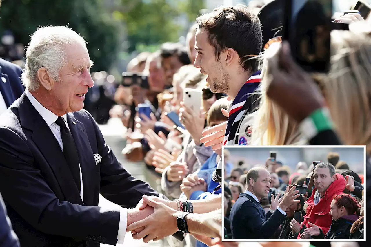 Prince William and King Charles III greet mourners waiting in hours-long line to see Queen Elizabeth