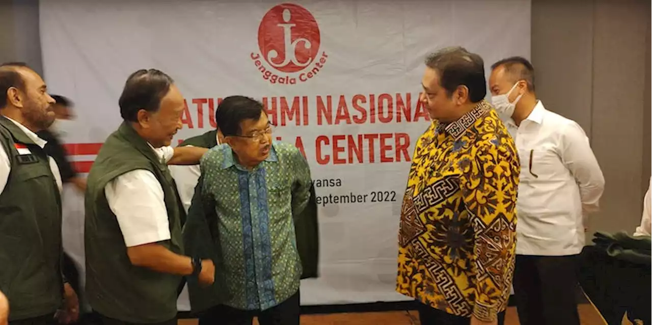 Keakraban Airlangga Hartarto dengan JK di Acara Silaturahmi Nasional Jenggala Center