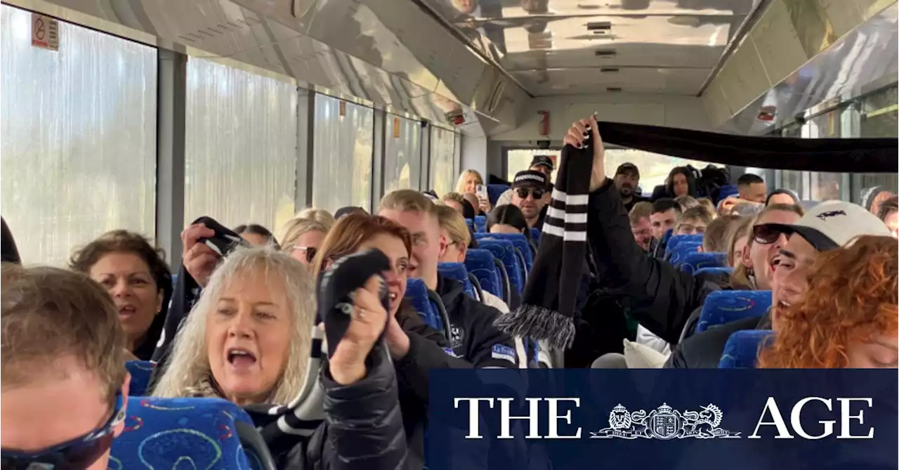 Magpie road trip: supporters hit the buses for preliminary final