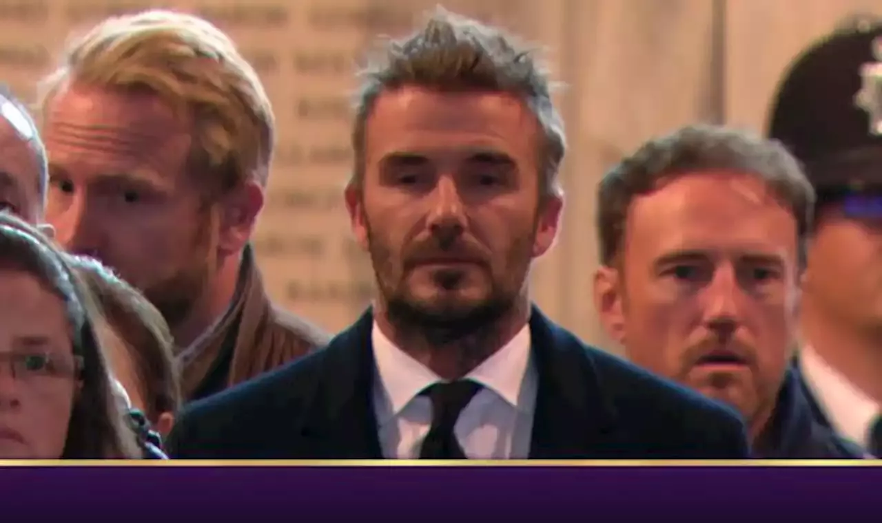 David Beckham In Tears As He Views Queens Coffin After Queueing For 13 Hours 