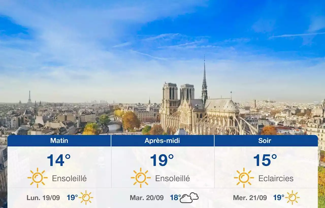 Météo Paris : Prévisions du dimanche 18 septembre 2022