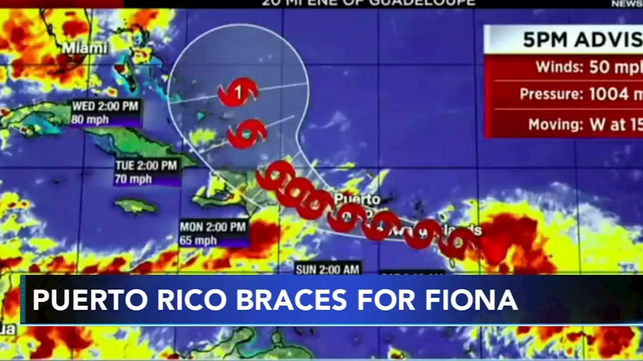 Puerto Rico under hurricane warning as Tropical Storm Fiona approaches